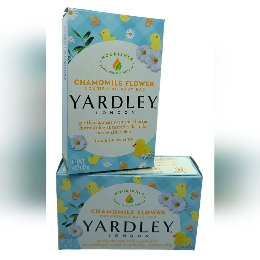 BABY Bath Bar 2-Pack YARDLEY LONDON Chamomile Blossom Nourishing Sensitive  NWT